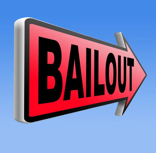 Bailout or bankruptcy — Stock Photo, Image