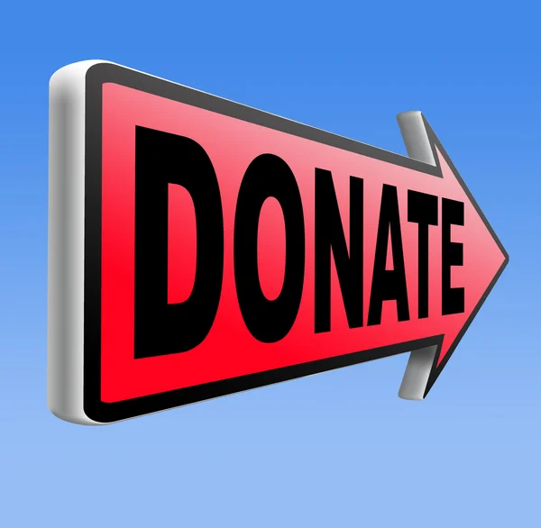 Donate road sign — Stock Photo, Image