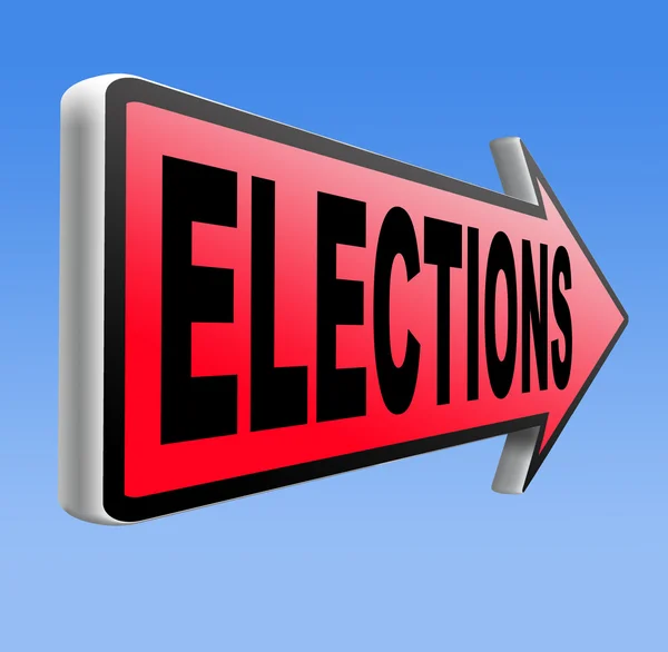 Elections sign — Stock Photo, Image