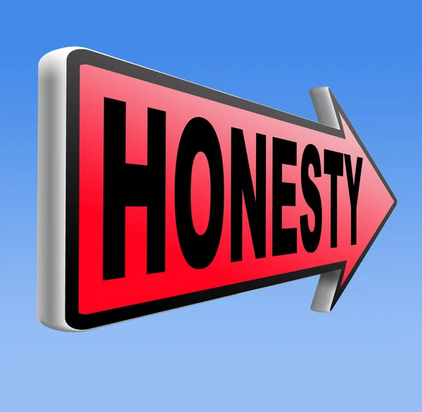 Sinais de honestidade — Fotografia de Stock