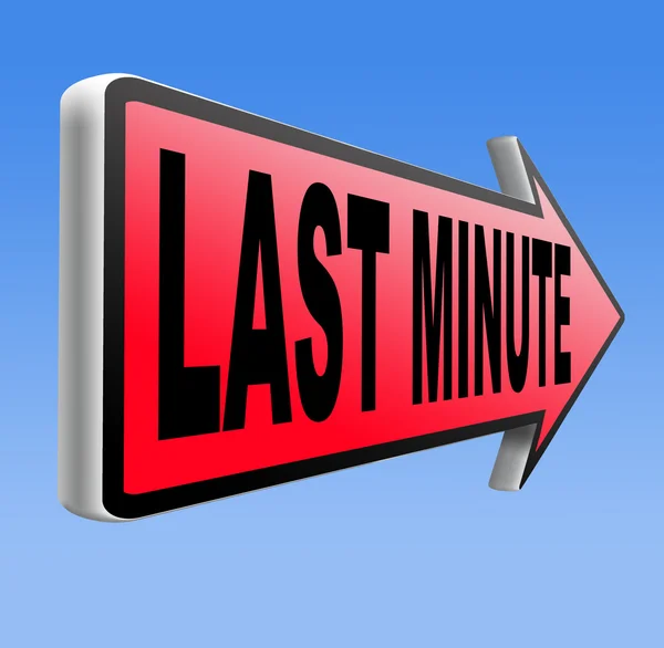 Last Minute — Stock fotografie