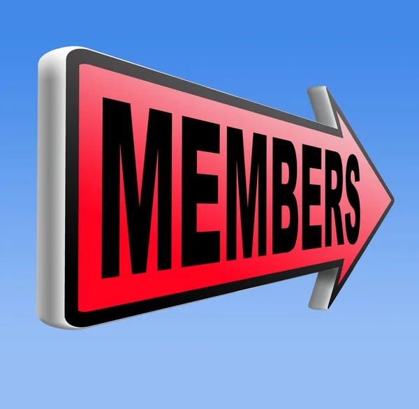 Members only — Stock Photo, Image