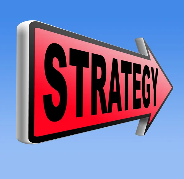 Signo de estrategia — Foto de Stock