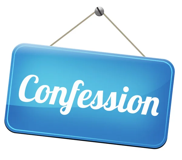 Confession sign — Stock Photo, Image