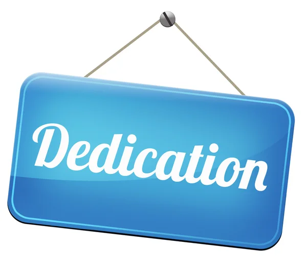 Dedication sign — Stock Photo, Image