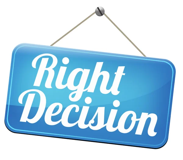 Right decision or choice — Stock Photo, Image