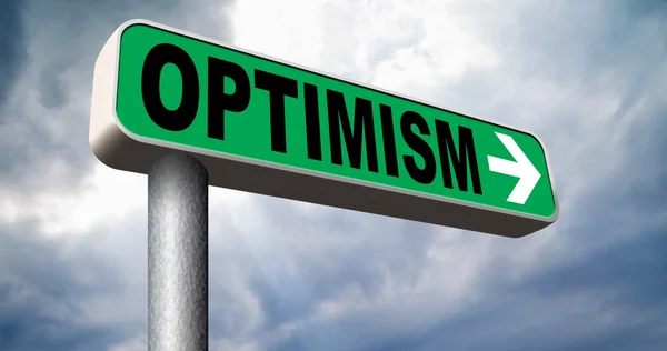 Знак оптимиста — стоковое фото