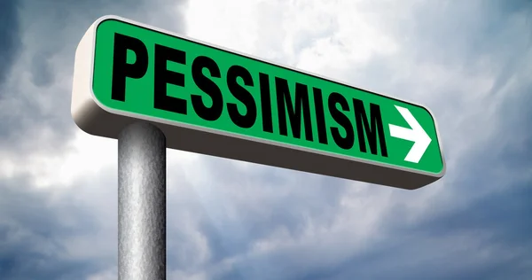 Pessimism sign — Stock Photo, Image