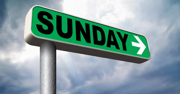 Sunday sign — Stock Photo, Image