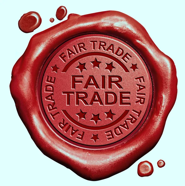 Fair-Trade-Siegel — Stockfoto