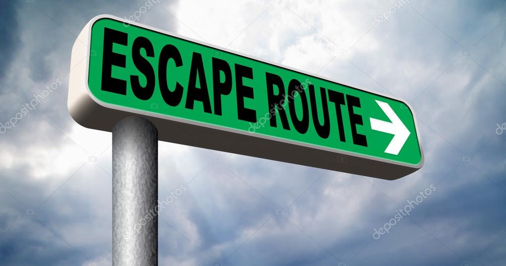 Escape route to safety