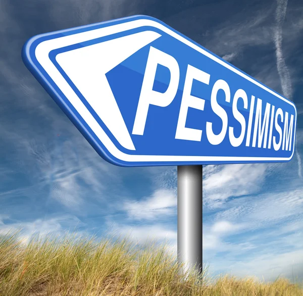 Pessimisme teken — Stockfoto
