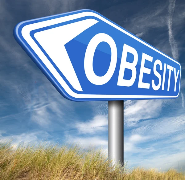 Señal de tráfico de obesidad — Foto de Stock