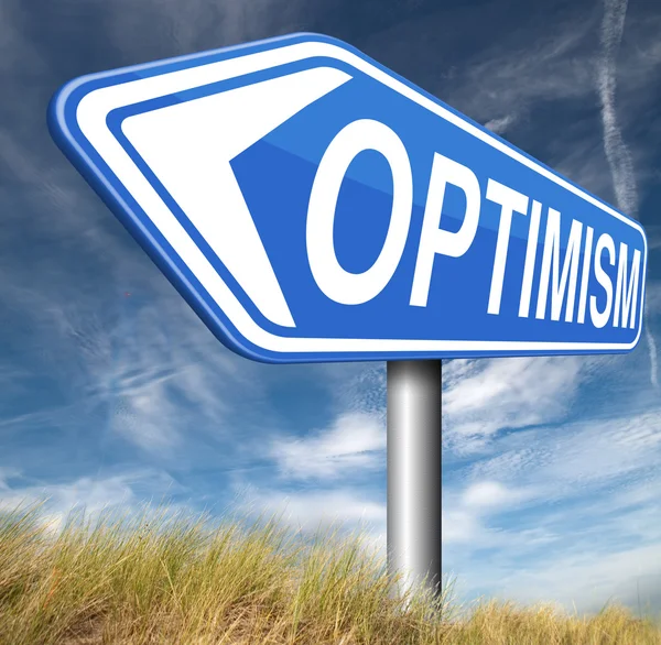 Optimistisches Zeichen — Stockfoto