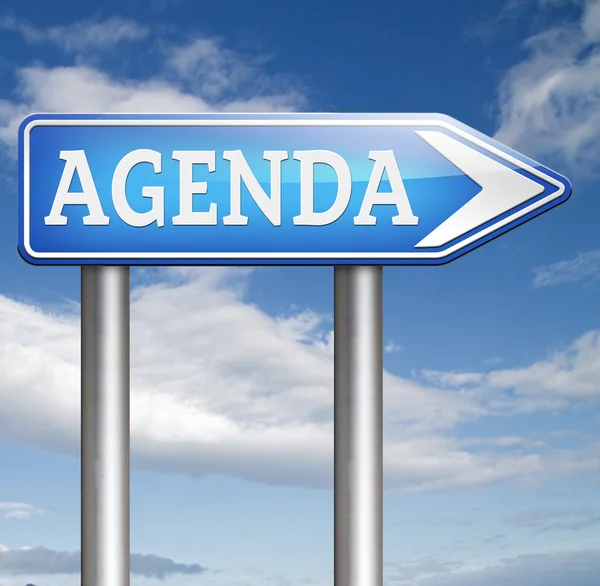 Agenda teken — Stockfoto