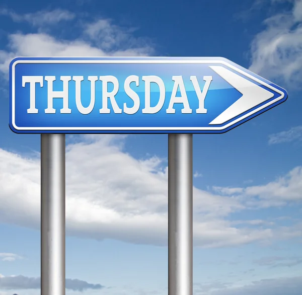 Thursday sign — Stock Photo, Image