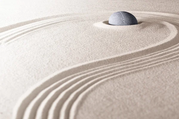 Zen Stein- und Sandgarten — Stockfoto