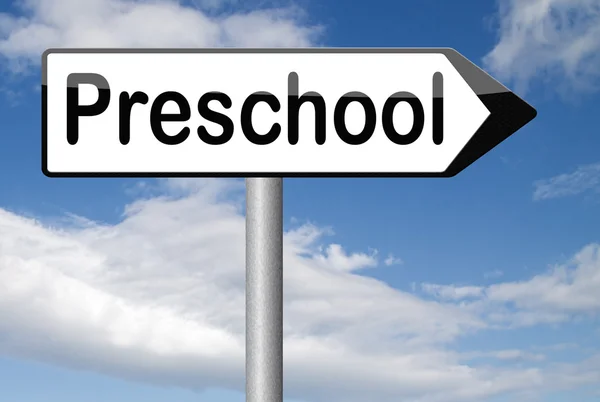 Preschool sign — Stock Photo, Image