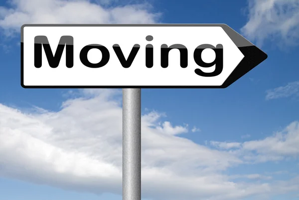 Moving sign — Stock Photo, Image