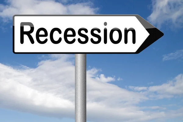 Segnale di recessione — Foto Stock