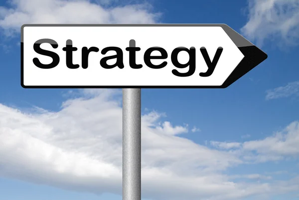 Signo de estrategia — Foto de Stock