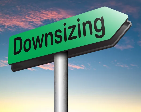 Sinal de downsizing — Fotografia de Stock