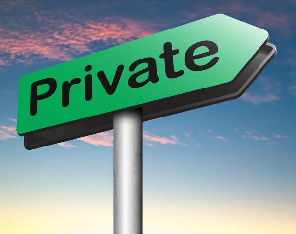 Private sign — Stock Photo, Image