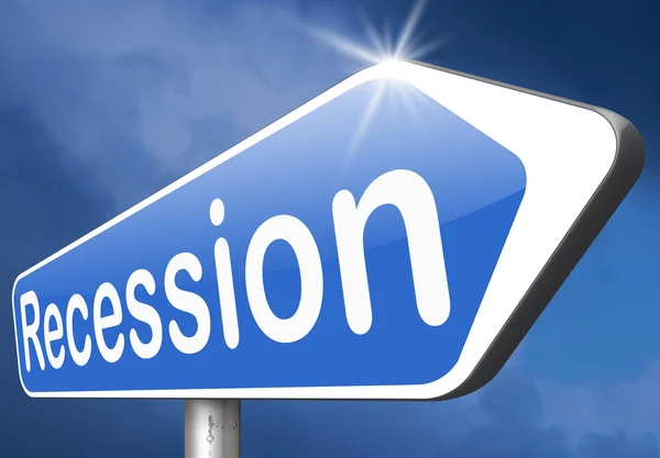 Recession sign — Stock Photo, Image