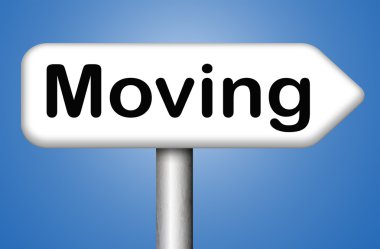 Moving or relocation sign clipart