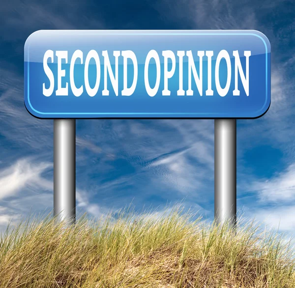 Second opinion sign — Stock Photo, Image