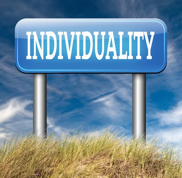 Individuality road sign — Stock Photo, Image