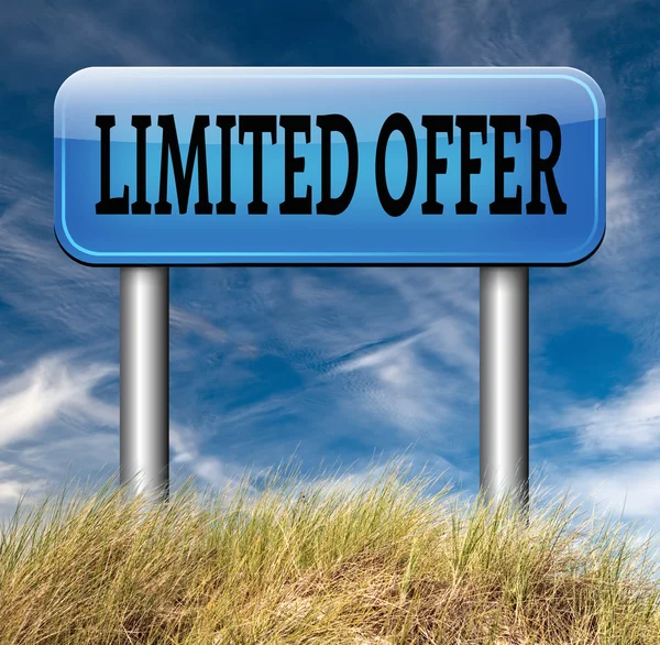 Limited offer sign — Stock Photo, Image