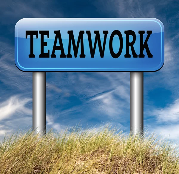 Teamwork coorporation sign — Stock Photo, Image