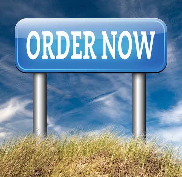 Order now sign — Stock Photo, Image