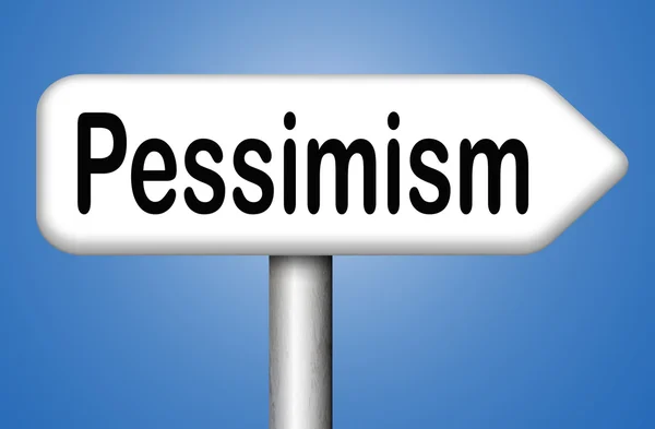 Pessimism tanda jalan — Stok Foto