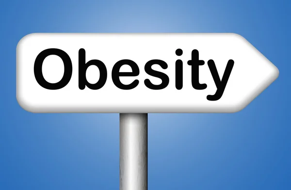 Obesity road sign — Stock Photo, Image