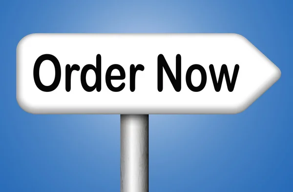 Order now sign — Stock Photo, Image