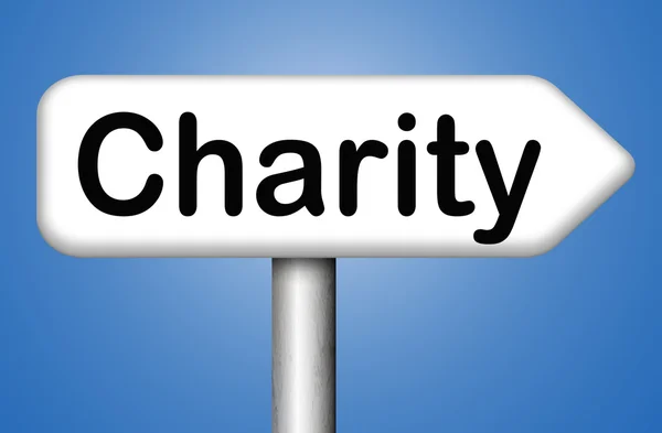 Doneren van liefdadigheid teken — Stockfoto