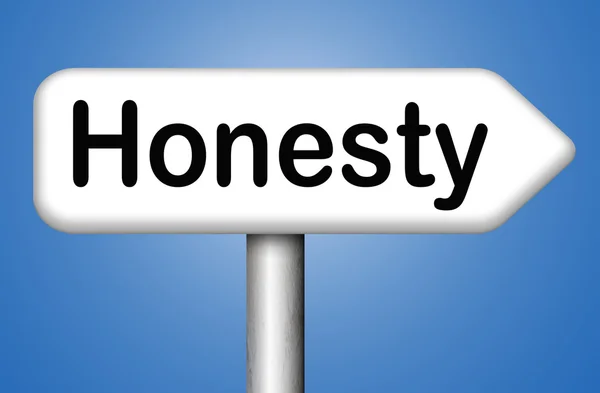 Honesty road sign — Stock Photo, Image