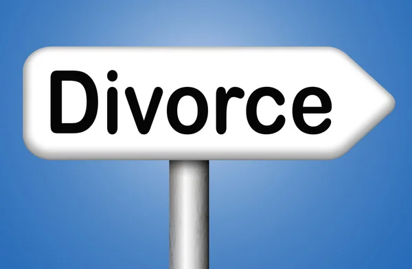 Divorce road sign — Stock Photo, Image