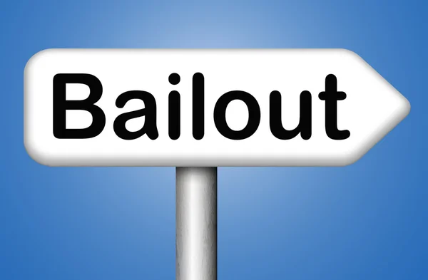 Bailout eller konkurs — Stockfoto