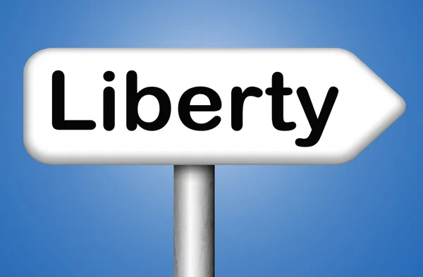 Liberty road sign — Stock Photo, Image