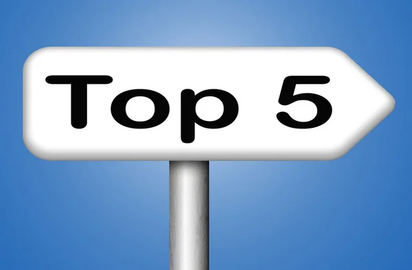 Top 5 charts — Stock Photo, Image