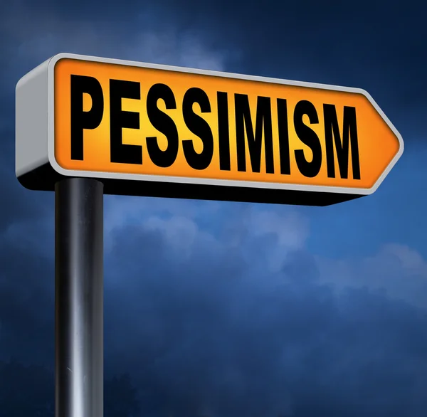 Pessimism road sign — Stock Photo, Image