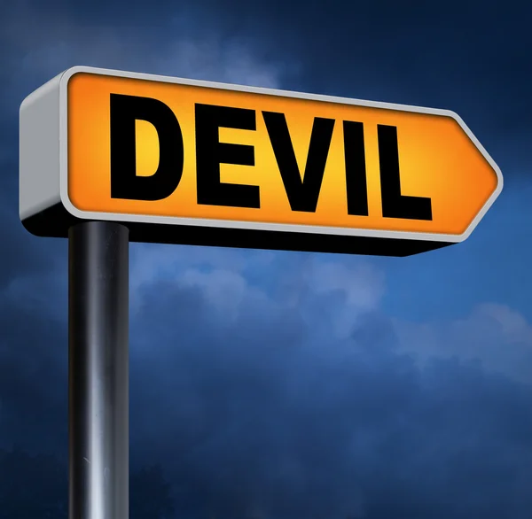 Devil temptation sign — Stock Photo, Image