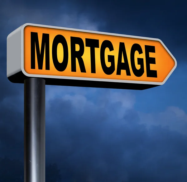 Empréstimo hipotecário casa pagando dinheiro — Fotografia de Stock