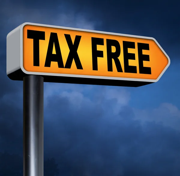 税收自由区标志 — 图库照片