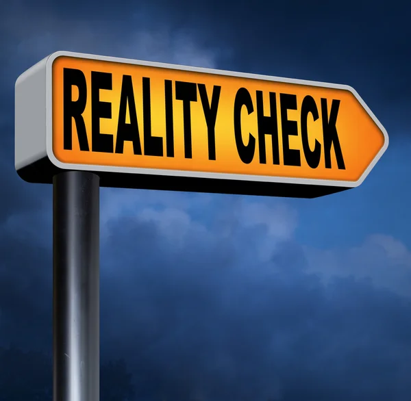 Reality check sign — Stock Photo, Image