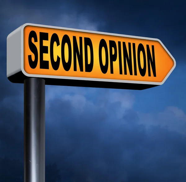 Second opinion sign — Stock Photo, Image