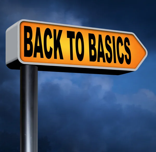 Back to basics sign — Stock Photo, Image